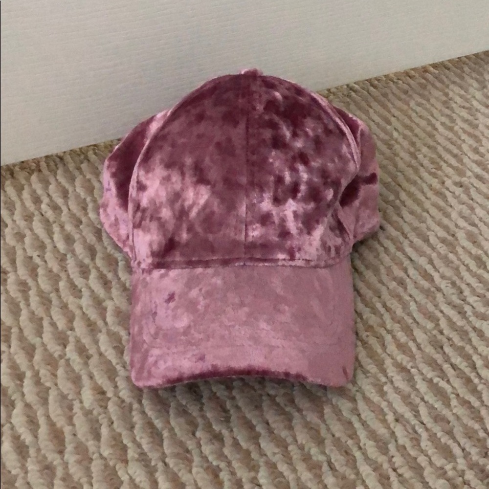 Free People Pink Magenta Suede Baseball Cap Hat